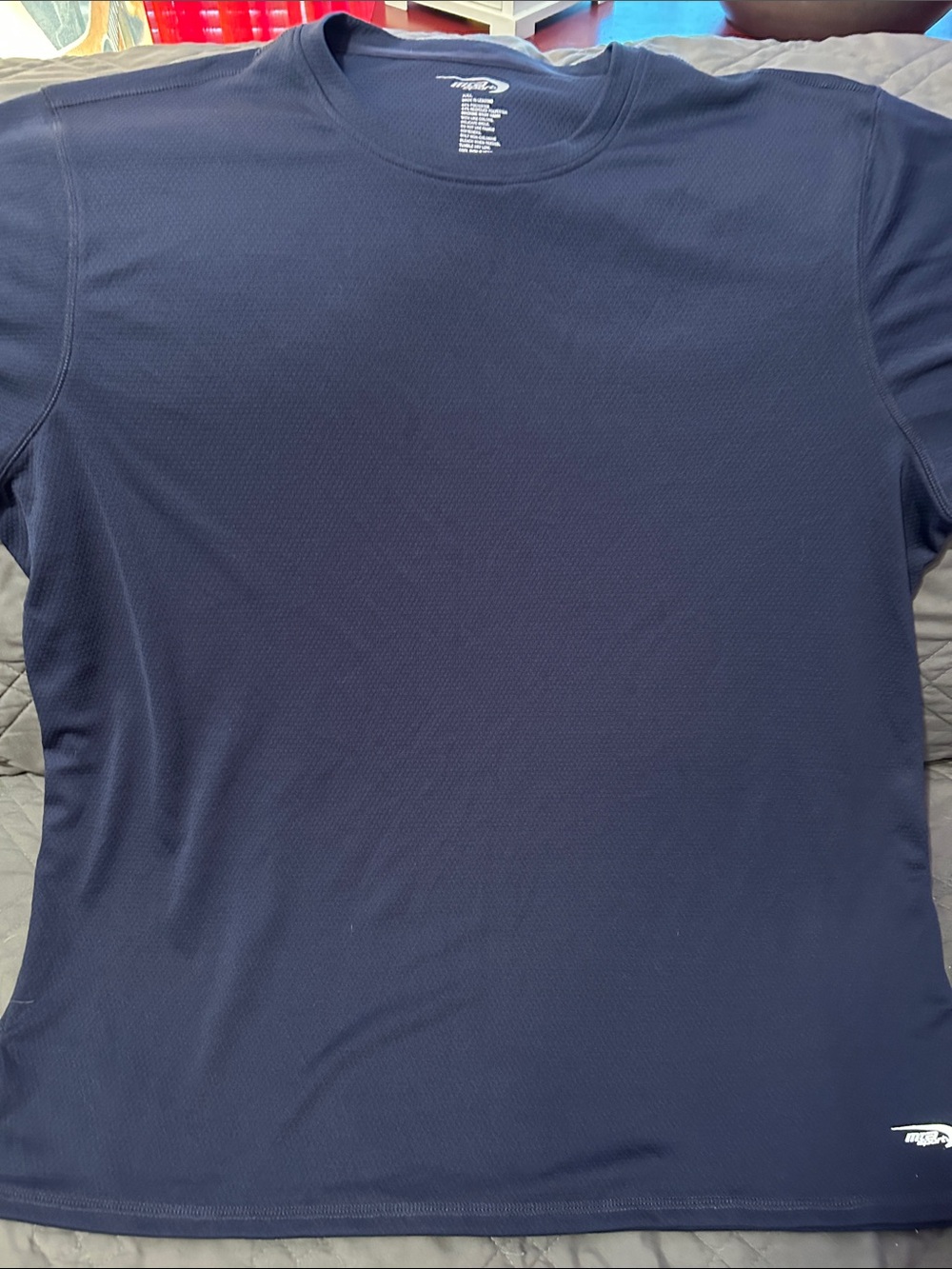 MTA Sport Men's Short Sleeve Performance Tee in Navy Blue